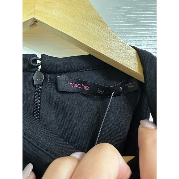 Fraiche by J fit & flare skater black dress size Small NEW - Picture 3 of 6